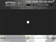 Tablet Screenshot of newmanironworks.com